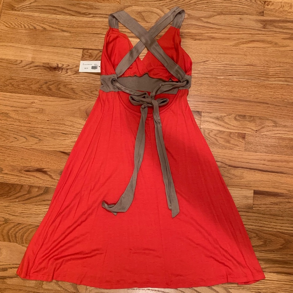 Criss cross tie back sundress party dress